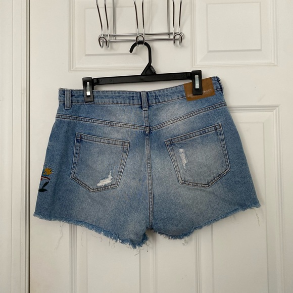ZARA denim embroidered shorts - Picture 7 of 8